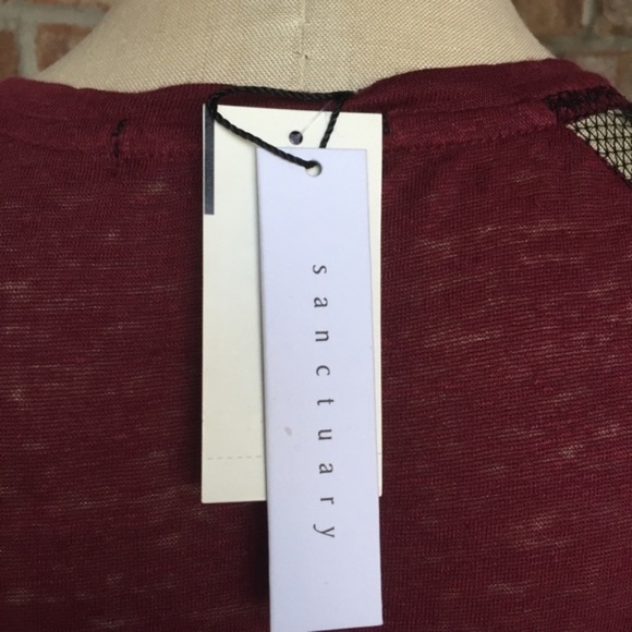 Sanctuary Lace Linen/Nylon Long Sleeves Top XS - Picture 6 of 8